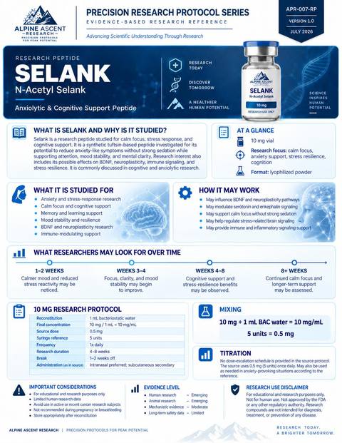 Selank Alpine Ascent data sheet preview